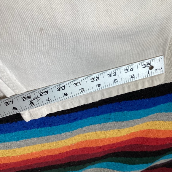 Vintage Levi’s 546 white jeans 1993 42 x 29 made in USA pleated loose - Picture 3 of 16